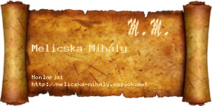 Melicska Mihály névjegykártya
