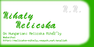mihaly melicska business card